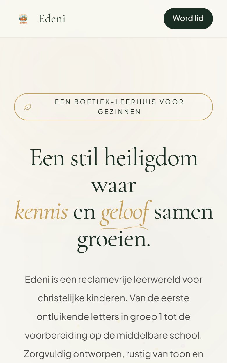 Edeni op mobiel